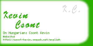 kevin csont business card